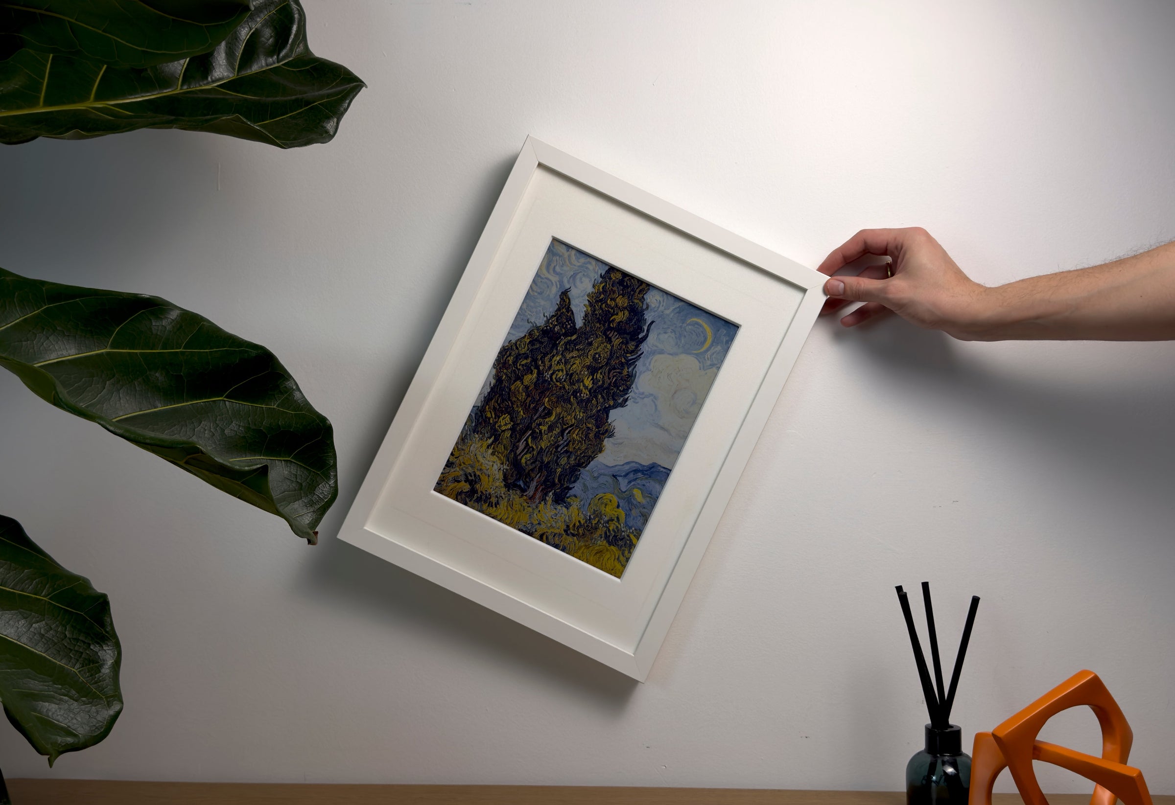 The Inkolor frame on a wall